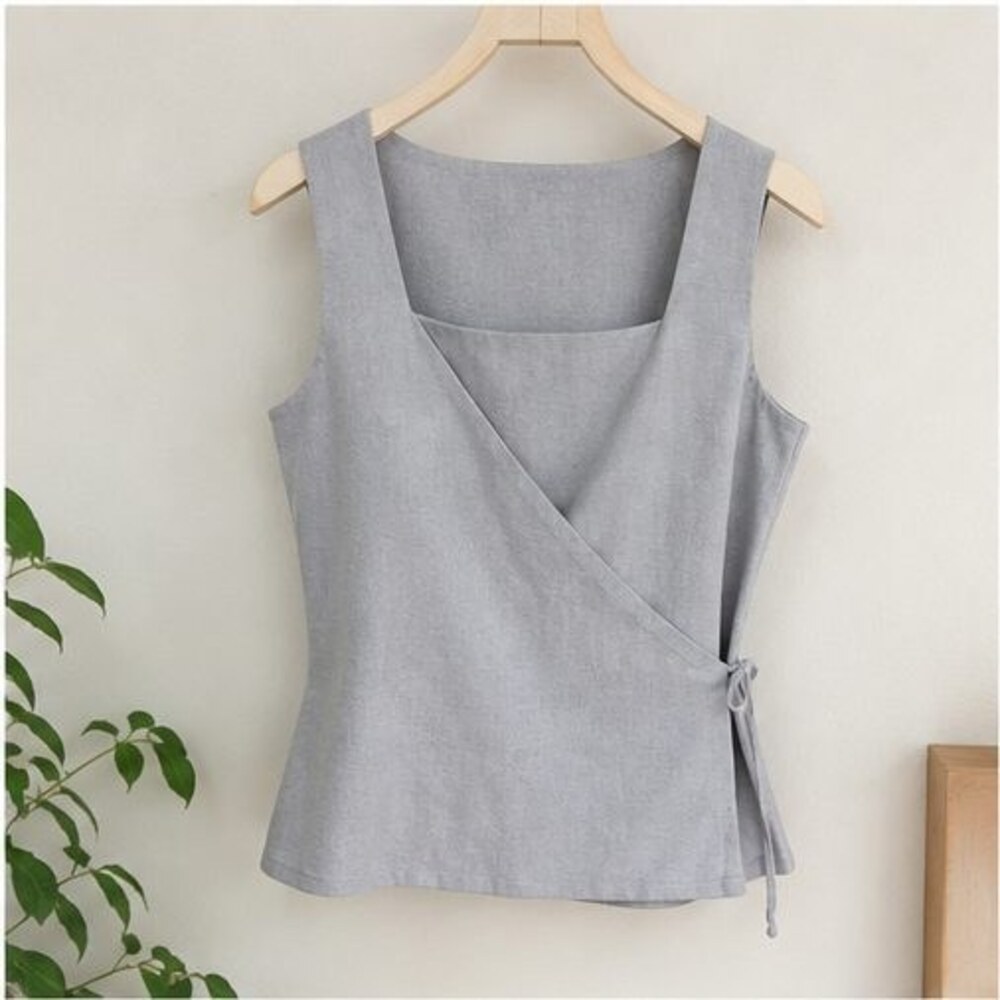 Gray Smocked Top
